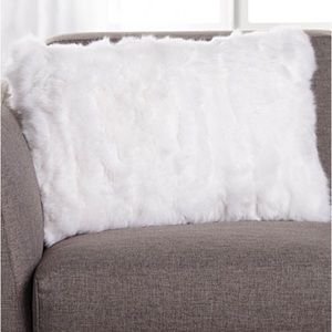White Rabbit Fur Cushion
